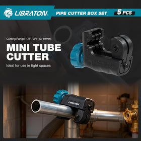 LIBRATON deburring tool smooths edges for smoother pipe connections.