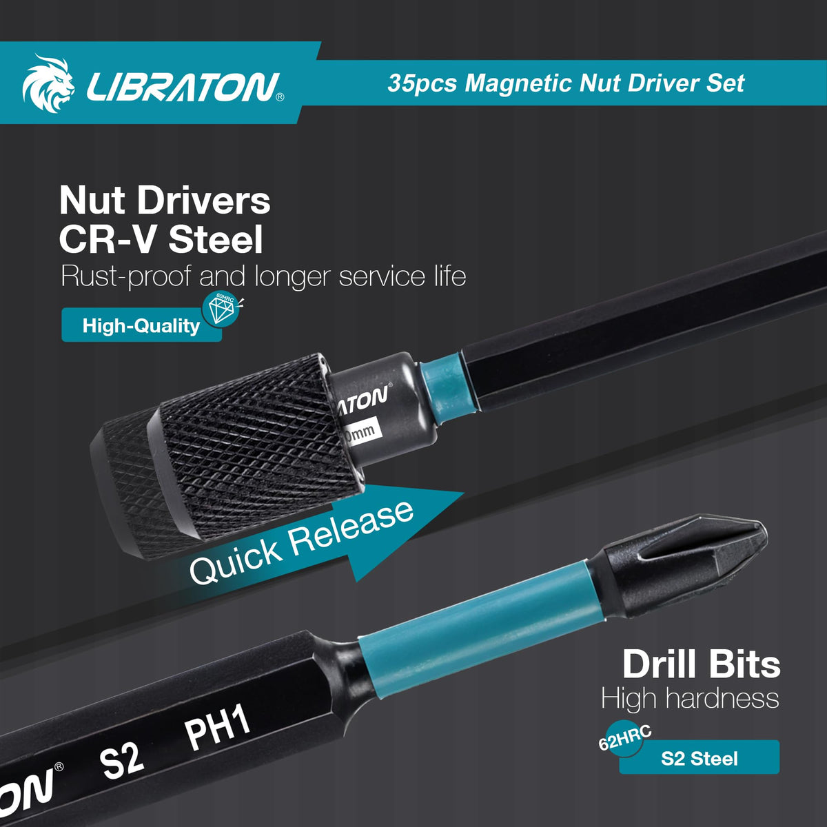 LIBRATON PH1 and PH2 drill bits tackle common pilot holes.