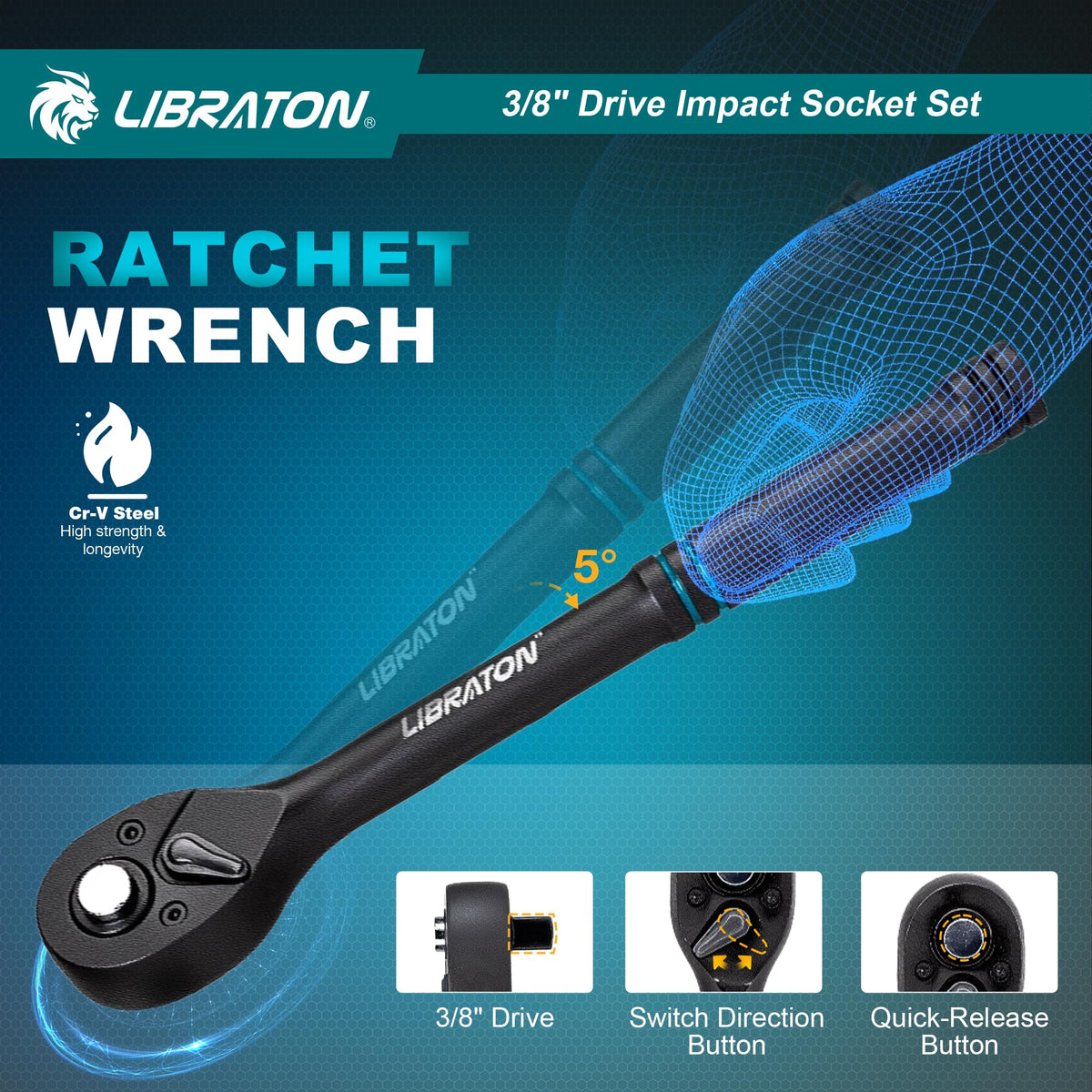 LIBRATON extension bars in 3, 6, and 10 inches extend reach.