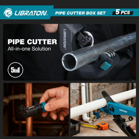 LIBRATON pipe reamer chamfers inside and outside for neat fittings.