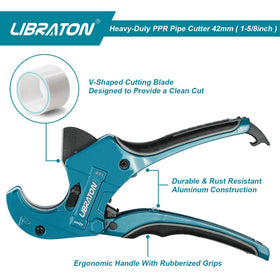 LIBRATON PVC Cutter ergonomic handle provides comfortable grip during long tasks.
