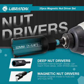LIBRATON 6-inch quick-release extension improves reach and versatility.