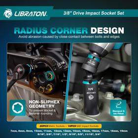 LIBRATON screwdriver bits in S2 alloy for durable fastener work.