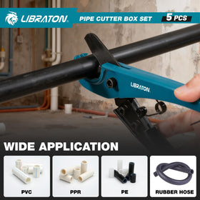LIBRATON six-ball-bearing rollers ensure stable pipe gripping.