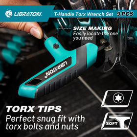 LIBRATON size-marked rack helps quick size identification.