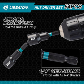 LIBRATON socket adapter 1-4 enhances compatibility with drills.