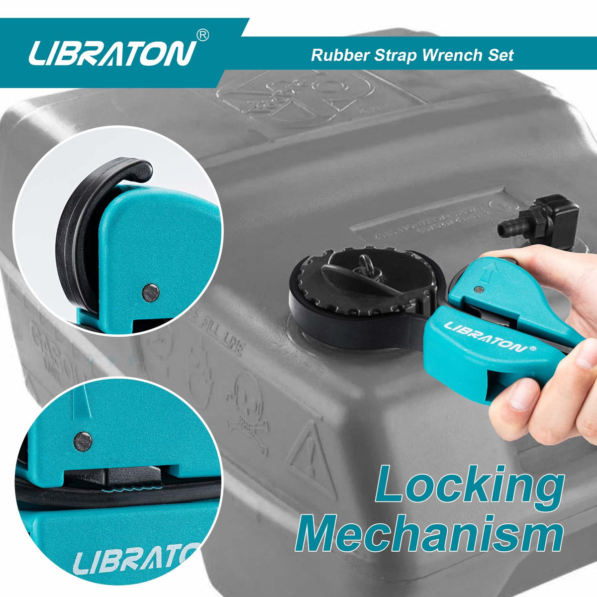 LIBRATON Rotation arrows indicate direction for tightening or loosening