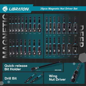 LIBRATON 12mm wing nut driver speeds wing nut installations.