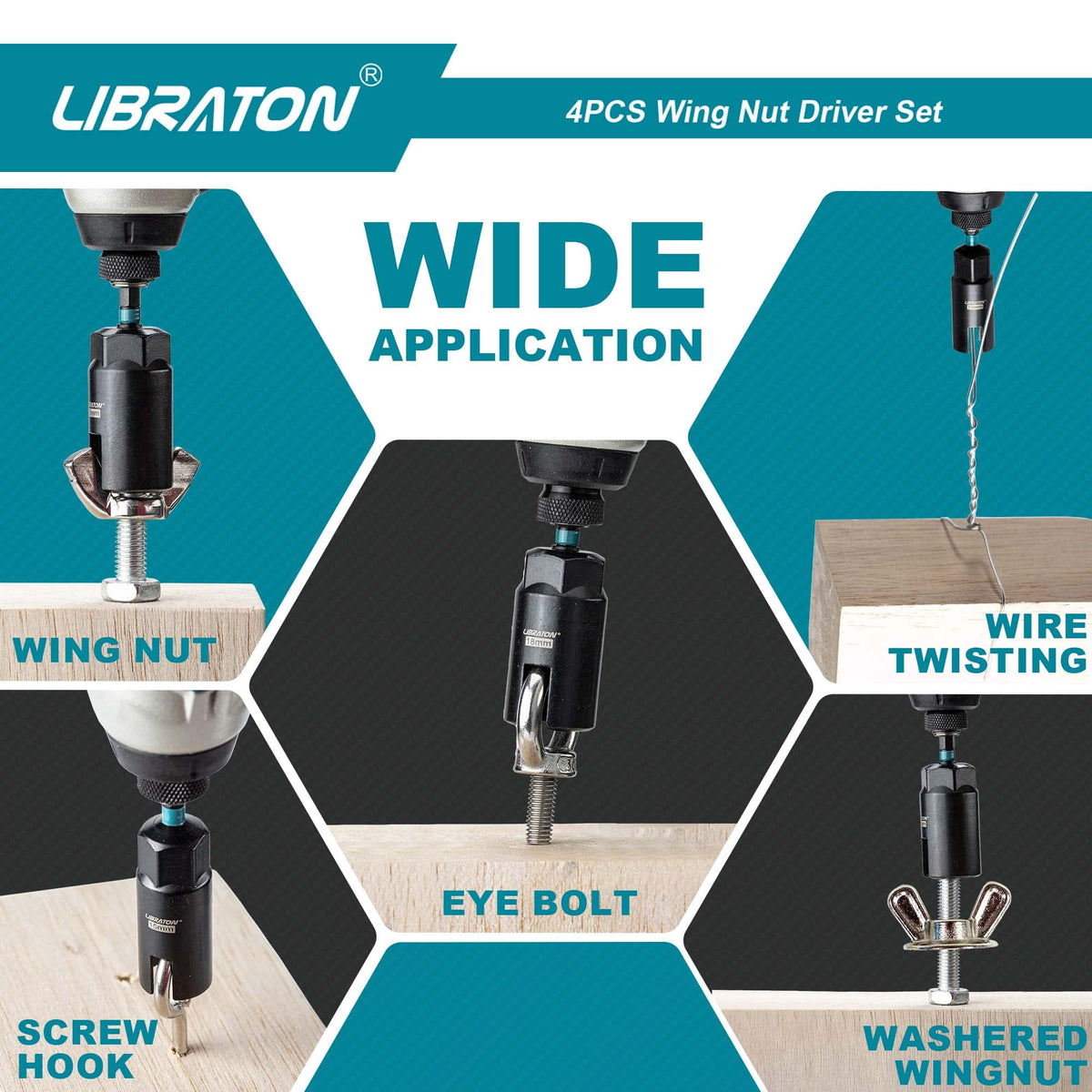 LIBRATON Wing Nut Driver EVA storage box keeps bits organized