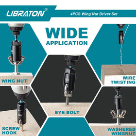 LIBRATON Wing Nut Driver EVA storage box keeps bits organized