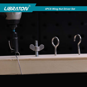 LIBRATON Wing Nut Driver in use with drill demonstrates speed