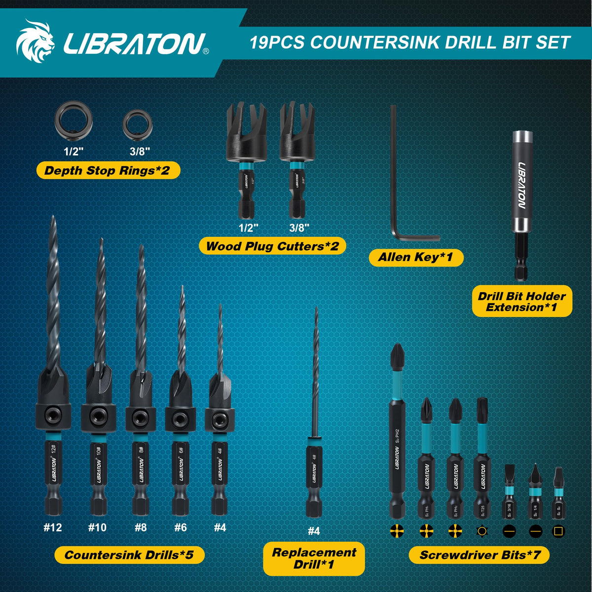 LIBRATON wood plug cutters 3/8 and 1/2 inch create seamless plugs.