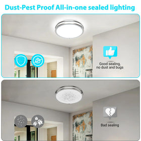 Libtit bedroom-use flush mount light with soft neutral glow for calm nights
