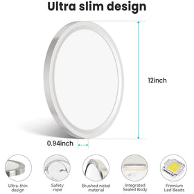 Libtit 3200lm 28W LED fixture provides bright, flicker-free illumination.
