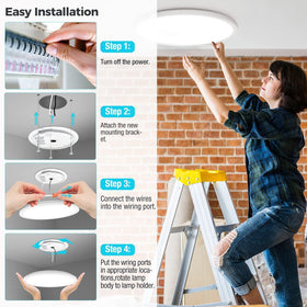 libtit 6-pack 13-inch flush-mount IP44 moisture resistance.