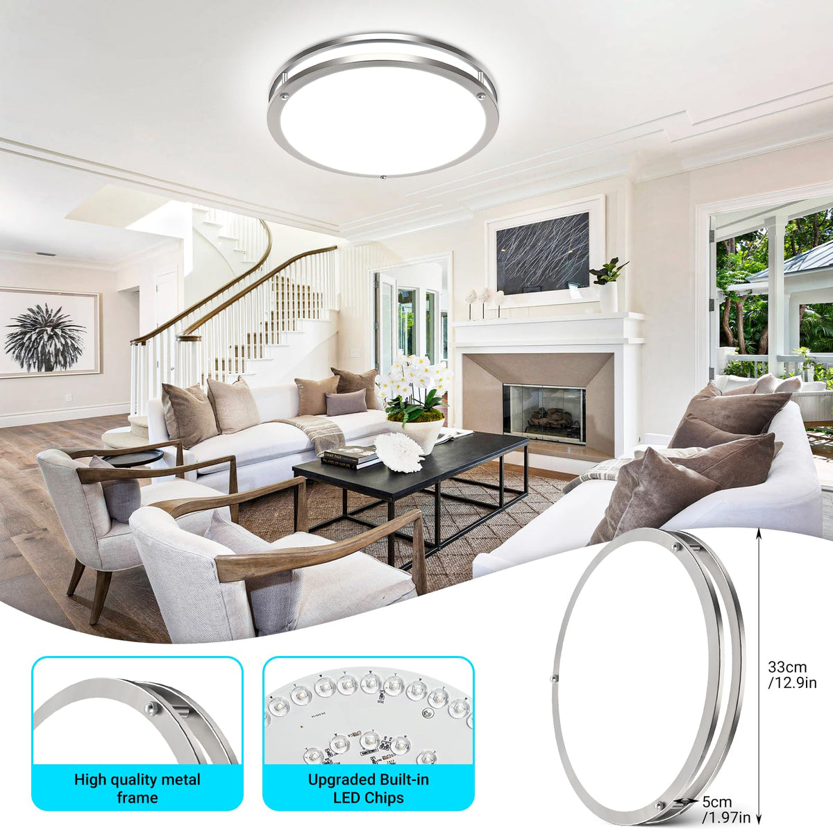 libtit easy-install twist-lock ceiling light setup