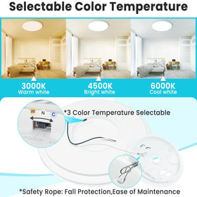libtit LED ceiling light color temperature options for mood control