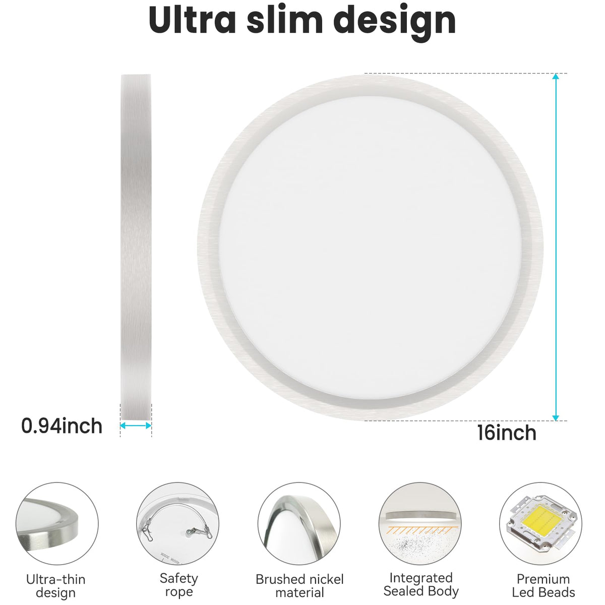 libtit flicker-free LED illumination suitable for bathroom or hallway