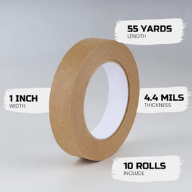 Lichamp brown painter's tape demonstrates strong adhesion for walls, trim, and glass.
