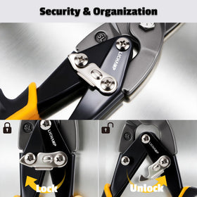 Lichamp tin snips cutting sheet metal for HVAC or DIY projects