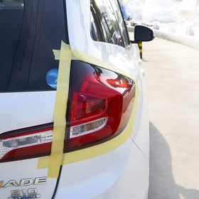Lichamp masking tape used around wheel arches for straight paint lines