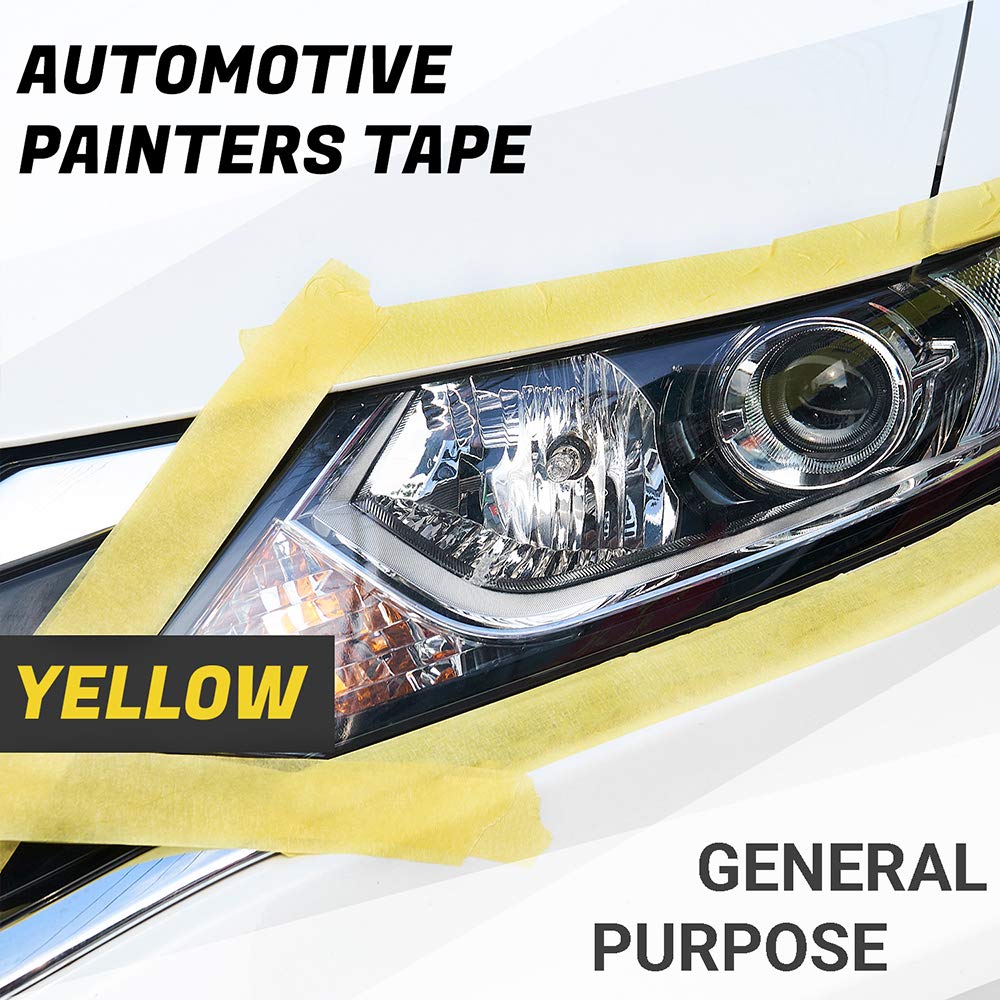 Lichamp backmasking tape yellow 36mm-55m enabling precise edge control