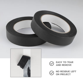 Lichamp black painter's tape bulk pack supports long-term indoor outdoor projects