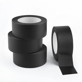 Lichamp Black Painter's Tape 2in roll provides sharp masking lines on many surfaces