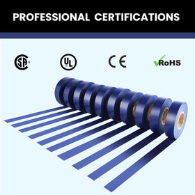 Lichamp blue electrical tape bundling cables for neat organization