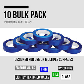 Lichamp blue painters tape unrolled demonstrates easy tear and controlled unwind.