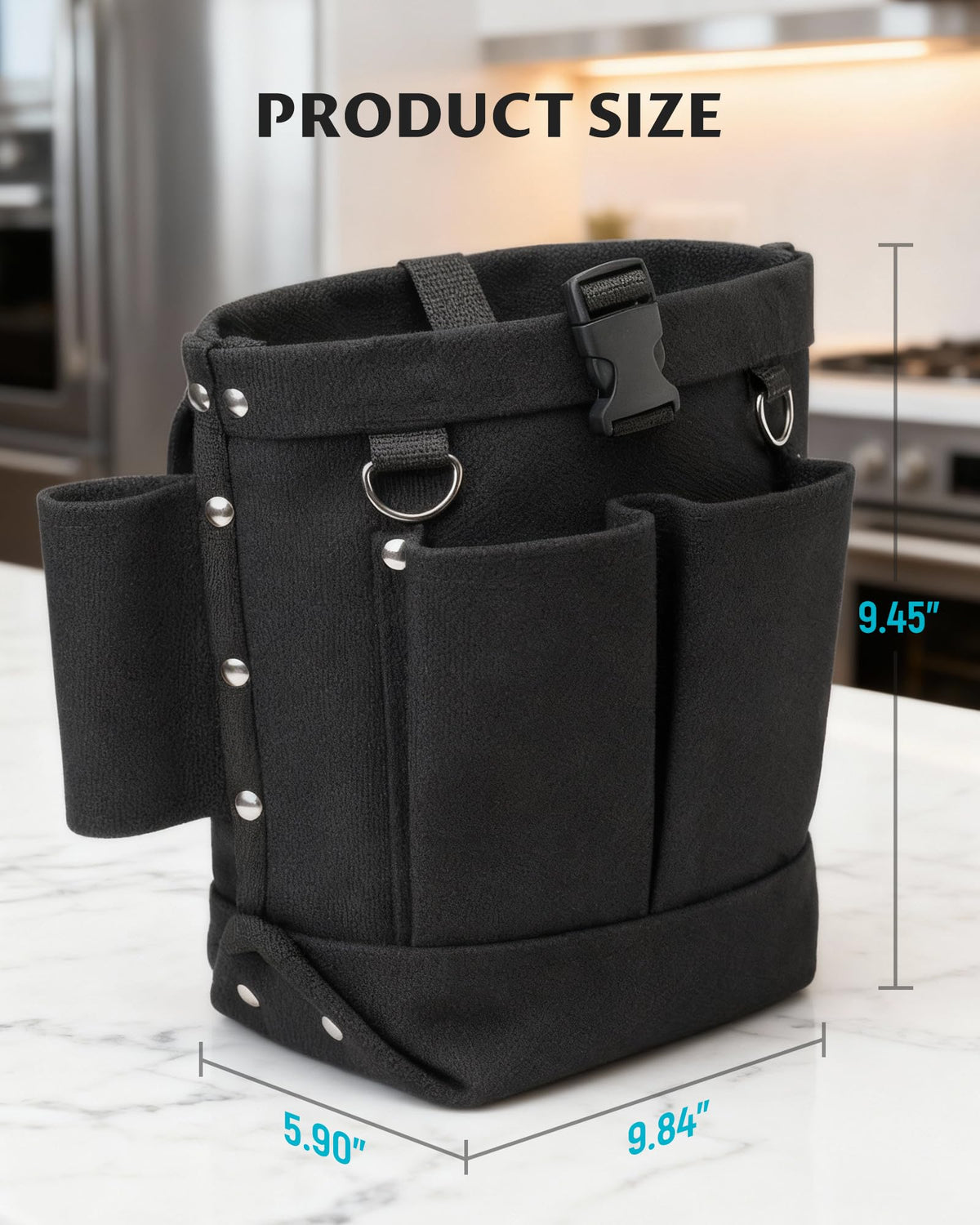 Lichamp holder side pocket detail for smaller tools and easy reach.