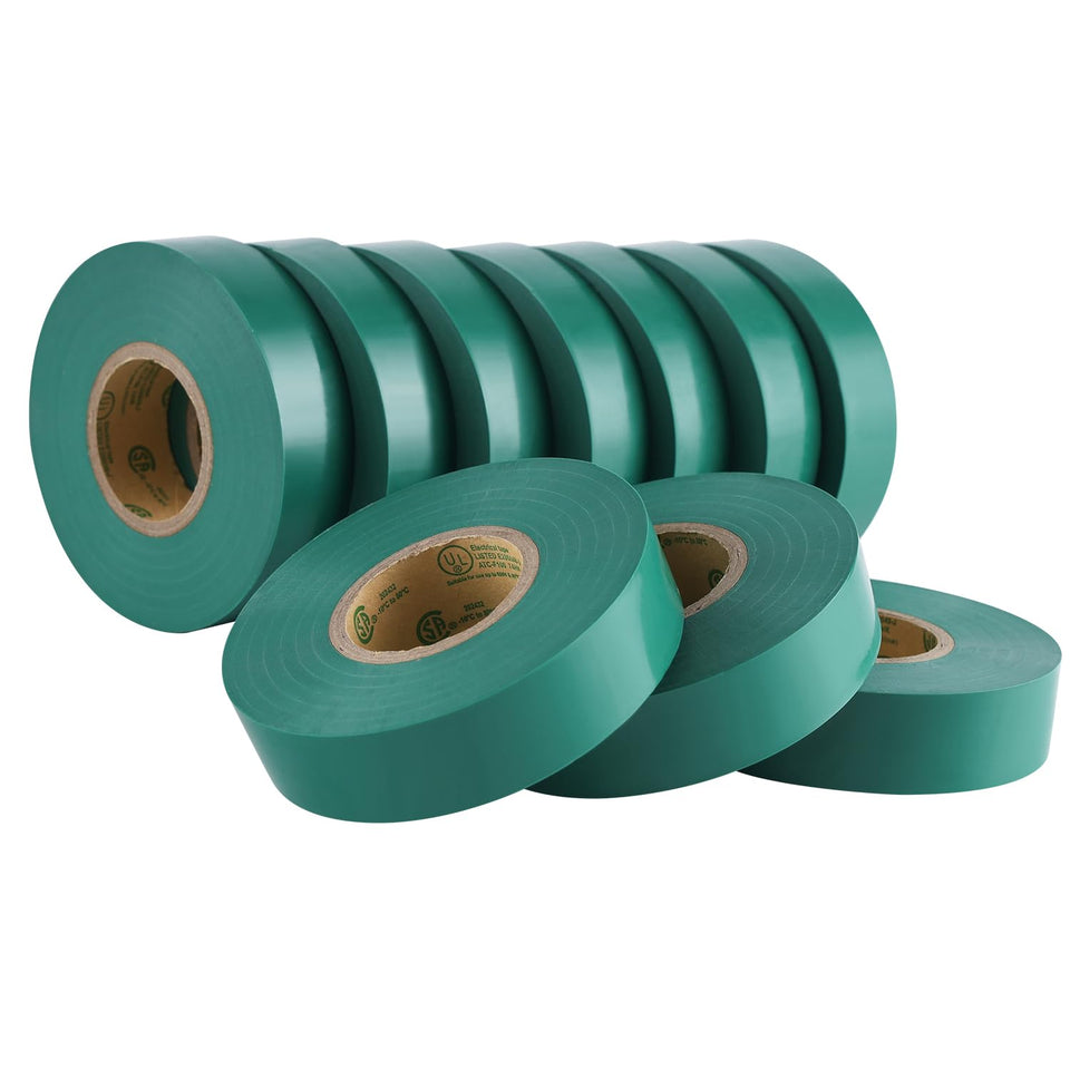 Lichamp green electrical tape spool showing durable insulation and color coding.