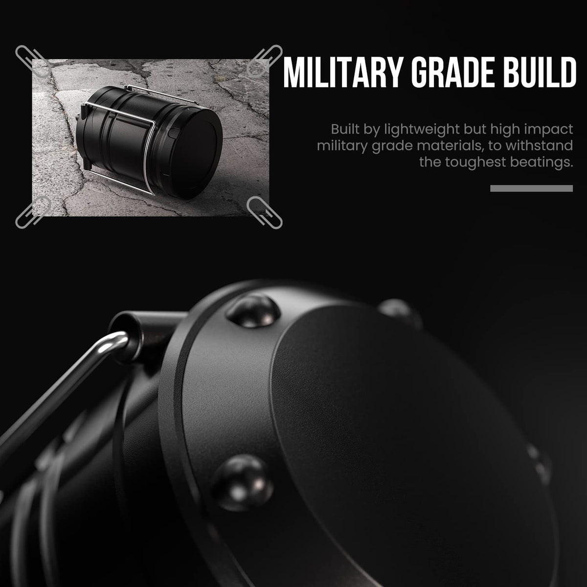 Lichamp LED camping lantern COB tech delivers bright, even 350-lumen light.