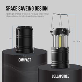 Lichamp LED camping lantern folded for compact storage.