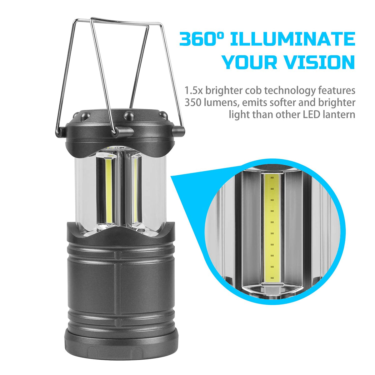 Lichamp lantern made of military-grade plastic for rugged outdoor use.