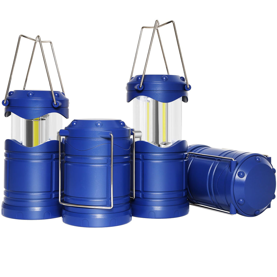 Lichamp LED camping lantern quad-pack folded for compact storage and portability