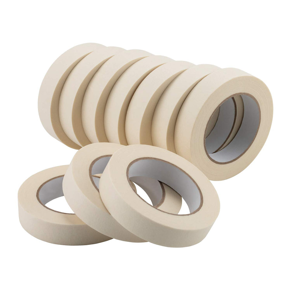 Lichamp masking tape 1-inch rolls bulk pack for versatile projects and bulk tasks.