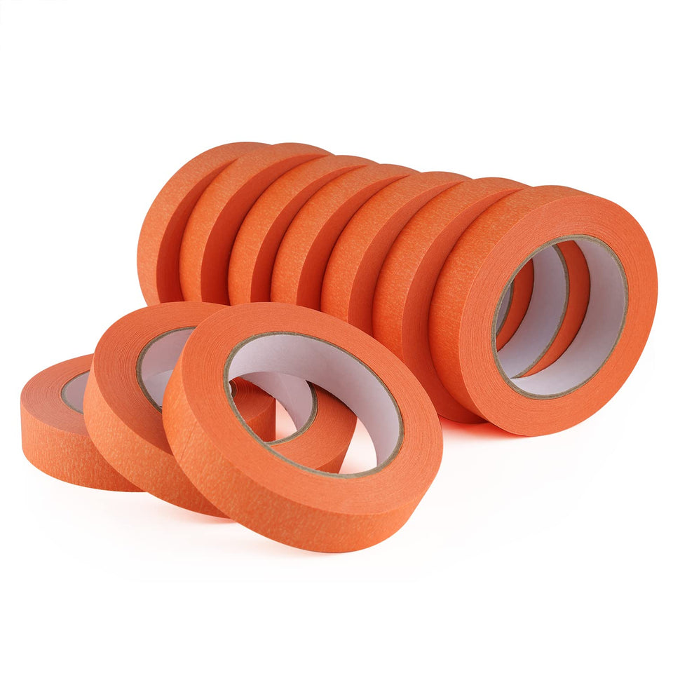 Lichamp orange painter's tape roll 1in for precise edge masking on walls
