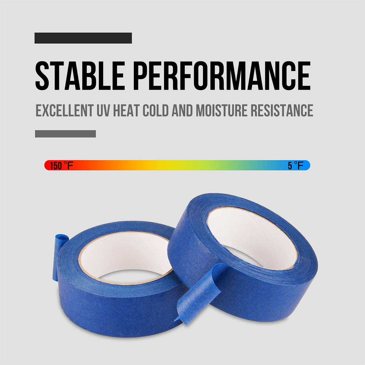 Lichamp blue masking tape packaging highlights bulk value.