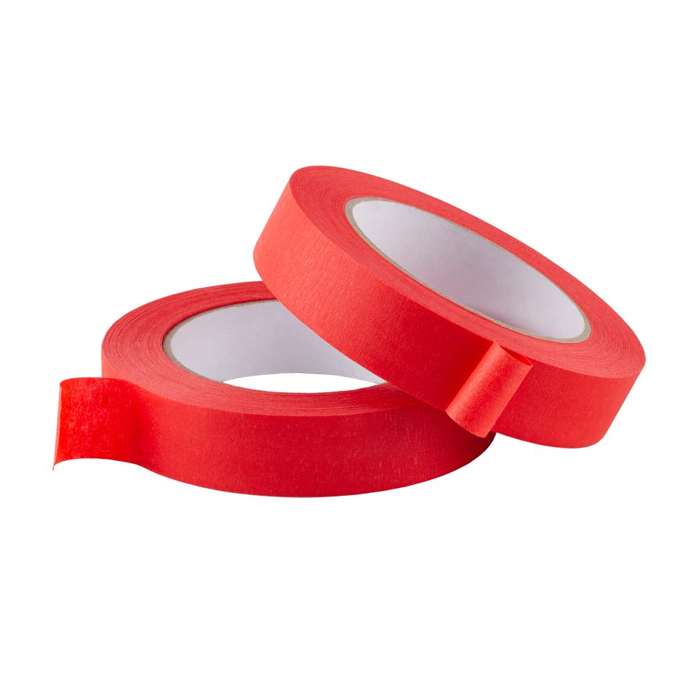 Lichamp red painters tape easy-tear backing enables quick application.