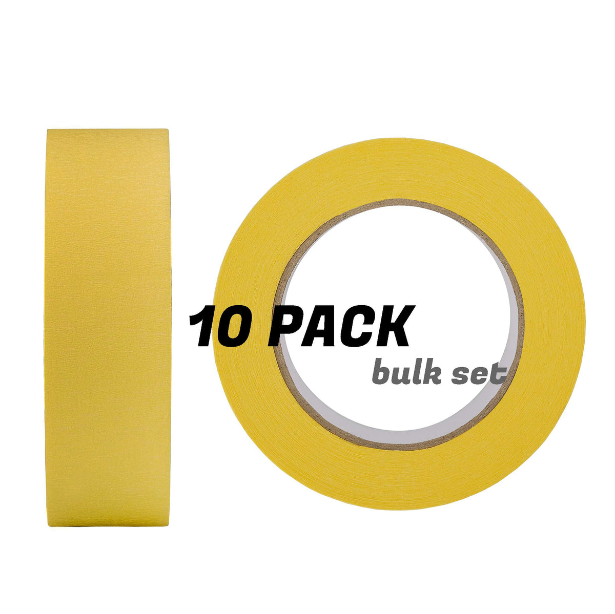 Lichamp solvent-resistant masking tape yellow 36mm-55m on metal surface