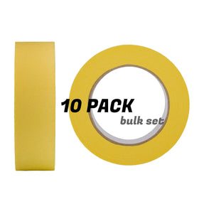 Lichamp solvent-resistant masking tape yellow 36mm-55m on metal surface