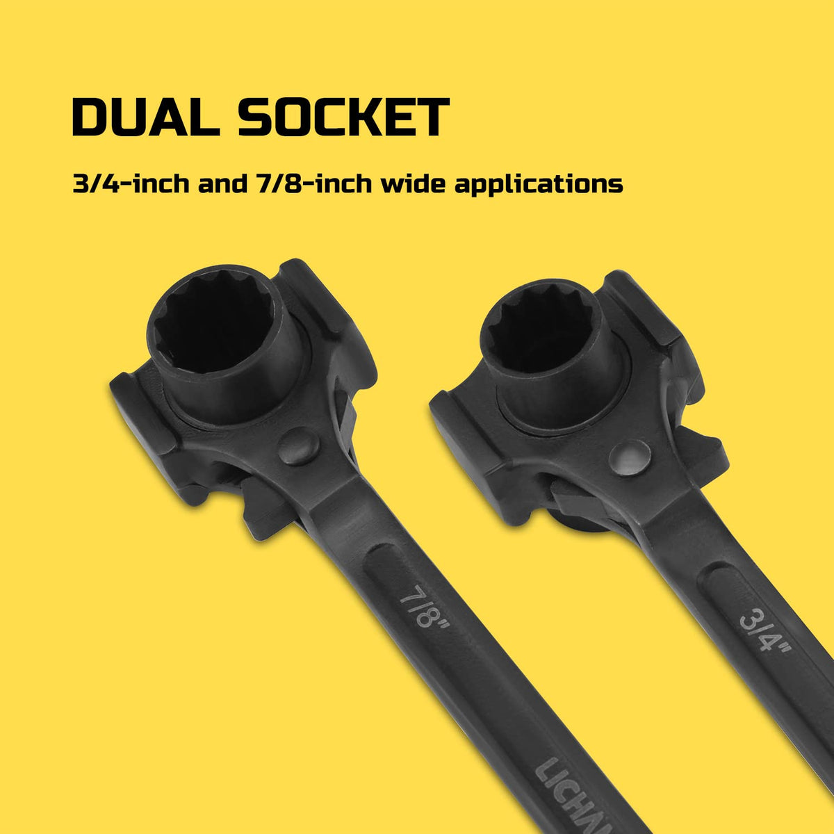 Lichamp spud ratchet wrench with double hammer design for tough alignment