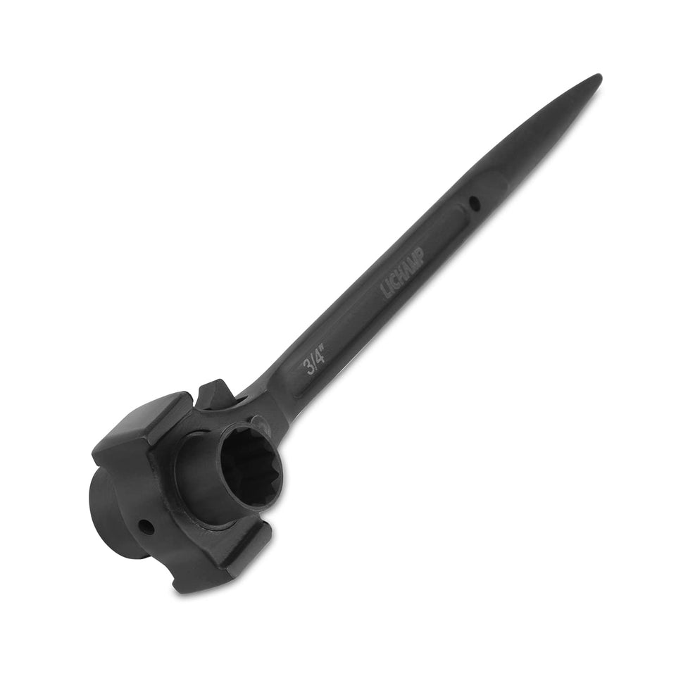 Lichamp spud ratchet wrench with hammer head for 3/4 x 7/8 inch fastenings