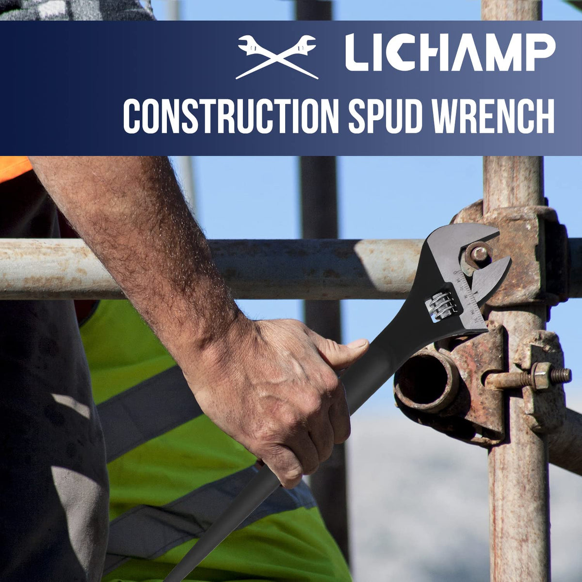 Lichamp spud wrench with extended handle for greater leverage in tight spaces.