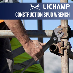 Lichamp spud wrench with extended handle for greater leverage in tight spaces.
