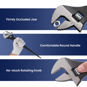 Lichamp spud wrench with industrial black oxide finish for rugged work.