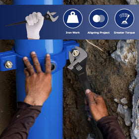Lichamp spud wrench ideal for iron work and precise hole alignment.