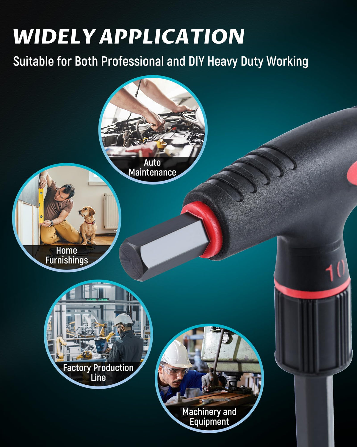 Lichamp 10mm T-handle wrench for heavy-duty tasks and larger fasteners.