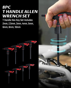 Lichamp T-handle 2.5mm wrench with anti-slip grip for steady turn.